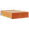 vidaXL Bed Frame without Mattress with Drawers Wax Brown 160x200 cm Solid Wood Pine