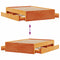 vidaXL Bed Frame without Mattress with Drawers Wax Brown 150x200 cm King Size Solid Wood Pine