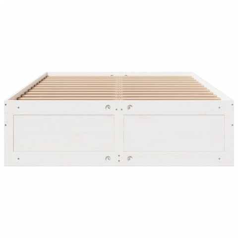 vidaXL Bed Frame without Mattress with Drawers White 140x200 cm Solid Wood Pine