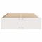 vidaXL Bed Frame without Mattress with Drawers White 140x200 cm Solid Wood Pine