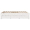 vidaXL Bed Frame without Mattress with Drawers White 140x200 cm Solid Wood Pine