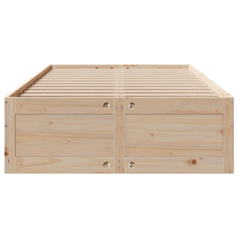 vidaXL Bed Frame without Mattress with Drawers 120x200 cm Solid Wood Pine