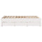 vidaXL Bed Frame without Mattress with Drawers White 135x190 cm Double Solid Wood Pine