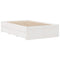 vidaXL Bed Frame without Mattress with Drawers White 135x190 cm Double Solid Wood Pine