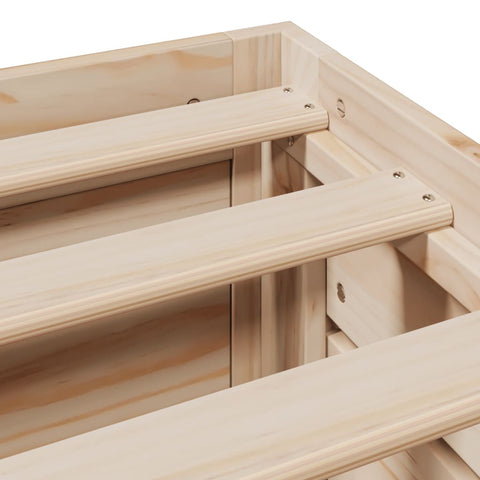 vidaXL Bed Frame without Mattress with Drawers 120x190 cm Small Double Solid Wood Pine