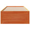 vidaXL Bed Frame without Mattress with Drawers Wax Brown 75x190 cm Small Single Solid Wood Pine