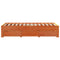 vidaXL Bed Frame without Mattress with Drawers Wax Brown 75x190 cm Small Single Solid Wood Pine