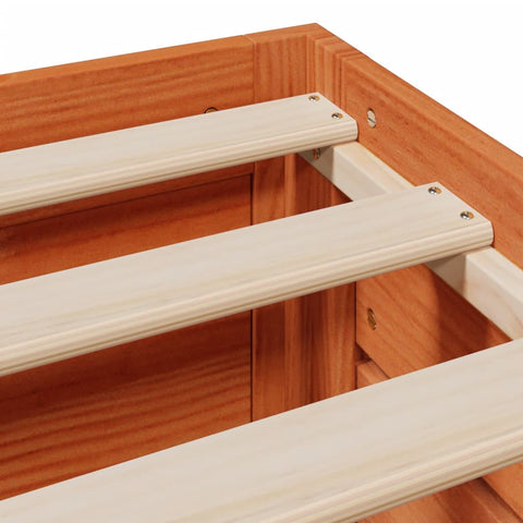vidaXL Bed Frame without Mattress with Drawers Wax Brown 75x190 cm Small Single Solid Wood Pine