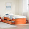 vidaXL Bed Frame without Mattress with Drawers Wax Brown 75x190 cm Small Single Solid Wood Pine
