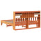 vidaXL Bed Frame without Mattress Wax Brown 180x200 cm Super King Solid Wood Pine