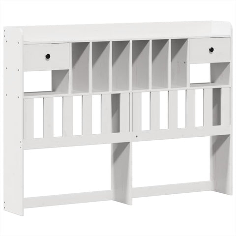 vidaXL Bed Frame without Mattress White 150x200 cm King Size Solid Wood Pine