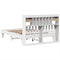 vidaXL Bed Frame without Mattress White 150x200 cm King Size Solid Wood Pine