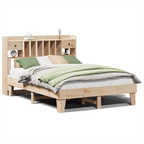 vidaXL Bed Frame without Mattress 140x200 cm Solid Wood Pine