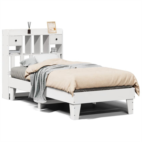 vidaXL Bed Frame without Mattress White 90x200 cm Solid Wood Pine