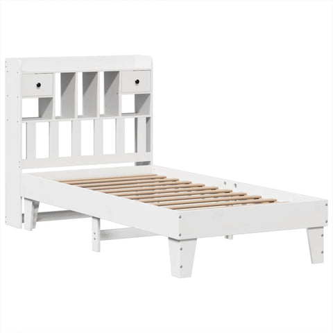 vidaXL Bed Frame without Mattress White 90x200 cm Solid Wood Pine