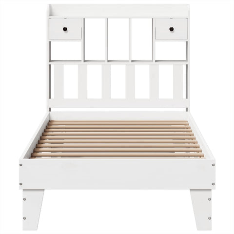 vidaXL Bed Frame without Mattress White 90x200 cm Solid Wood Pine