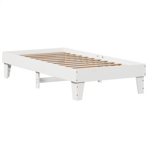 vidaXL Bed Frame without Mattress White 90x200 cm Solid Wood Pine