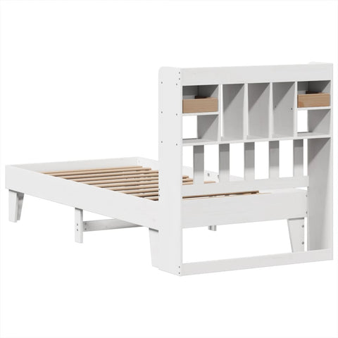vidaXL Bed Frame without Mattress White 90x200 cm Solid Wood Pine
