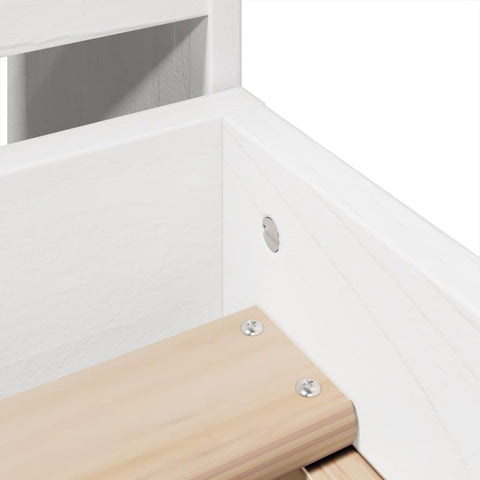 vidaXL Bed Frame without Mattress White 90x200 cm Solid Wood Pine