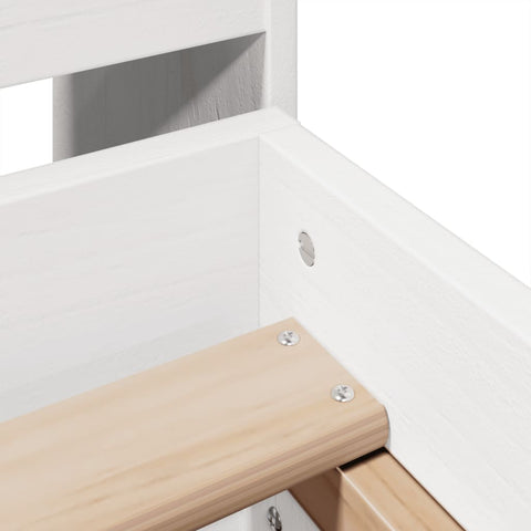vidaXL Bed Frame without Mattress White 135x190 cm Solid Wood Pine