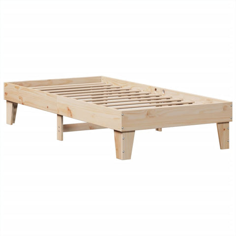 vidaXL Bed Frame without Mattress 90x190 cm Single Solid Wood Pine