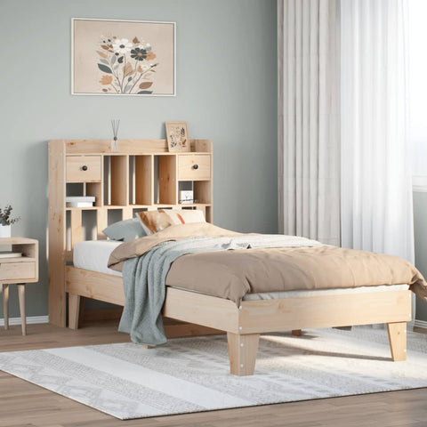 vidaXL Bed Frame without Mattress 90x190 cm Single Solid Wood Pine