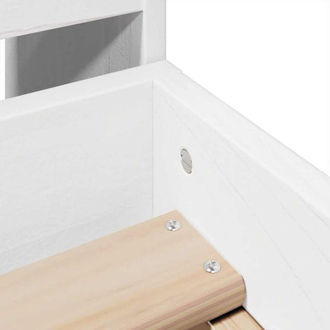 vidaXL Bed Frame without Mattress White 90x190 cm Single Solid Wood Pine