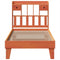 vidaXL Bed Frame without Mattress Wax Brown 75x190 cm Small Single Solid Wood Pine