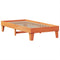 vidaXL Bed Frame without Mattress Wax Brown 75x190 cm Small Single Solid Wood Pine