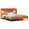 vidaXL Bookcase Bed without Mattress Wax Brown 200x200cm Solid Wood Pine