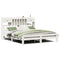 vidaXL Bookcase Bed without Mattress White 180x200 cm Super King Solid Wood Pine