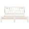 vidaXL Bookcase Bed without Mattress White 180x200 cm Super King Solid Wood Pine