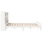 vidaXL Bookcase Bed without Mattress White 180x200 cm Super King Solid Wood Pine