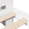 vidaXL Bookcase Bed without Mattress White 180x200 cm Super King Solid Wood Pine