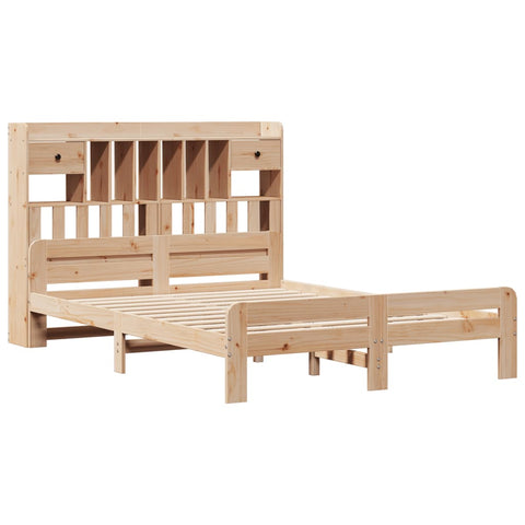 vidaXL Bookcase Bed without Mattress 160x200 cm Solid Wood Pine