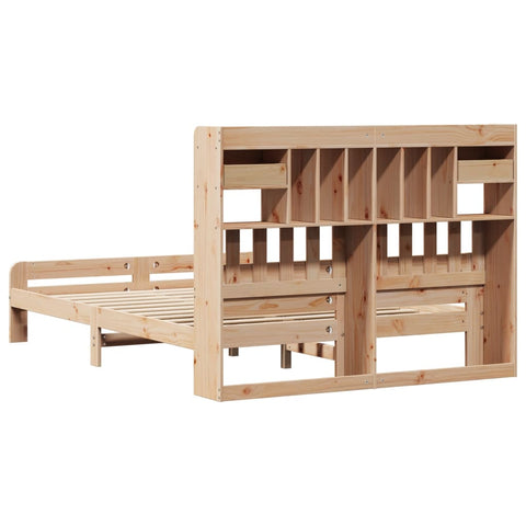 vidaXL Bookcase Bed without Mattress 160x200 cm Solid Wood Pine