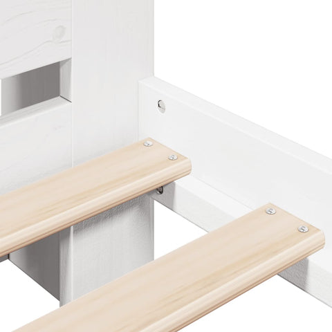 vidaXL Bookcase Bed without Mattress White 140x200 cm Solid Wood Pine