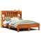 vidaXL Bookcase Bed without Mattress Wax Brown 140x200cm Solid Wood Pine