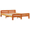 vidaXL Bookcase Bed without Mattress Wax Brown 140x200cm Solid Wood Pine