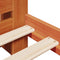 vidaXL Bookcase Bed without Mattress Wax Brown 140x200cm Solid Wood Pine