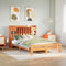 vidaXL Bookcase Bed without Mattress Wax Brown 140x200cm Solid Wood Pine