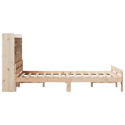 vidaXL Bookcase Bed without Mattress 135x190 cm Double Solid Wood Pine