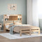 vidaXL Bookcase Bed without Mattress 135x190 cm Double Solid Wood Pine