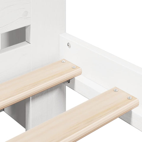 vidaXL Bookcase Bed without Mattress White 135x190 cm Double Solid Wood Pine
