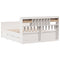 vidaXL Bookcase Bed without Mattress White 200x200 cm Solid Wood Pine