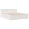 vidaXL Bookcase Bed without Mattress White 200x200 cm Solid Wood Pine