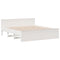 vidaXL Bookcase Bed without Mattress White 200x200 cm Solid Wood Pine