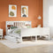 vidaXL Bookcase Bed without Mattress White 200x200 cm Solid Wood Pine