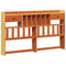 vidaXL Bookcase Bed without Mattress Wax Brown 200x200cm Solid Wood Pine