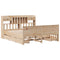 vidaXL Bookcase Bed without Mattress 180x200 cm Super King Solid Wood Pine